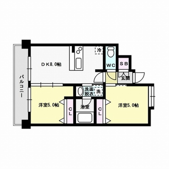 エステムプラザ福岡県庁前ネオシス 間取り
