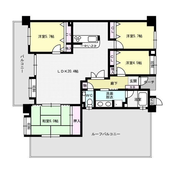 JGMヴェルデ春日弐番館 間取り図