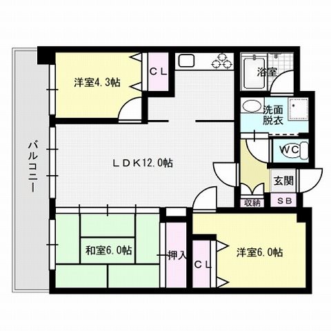 西新中央パークマンション  間取り