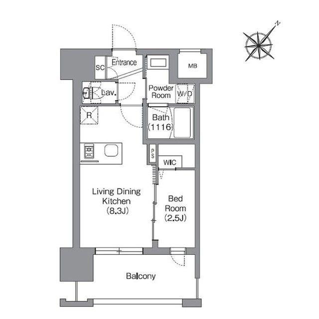 シーズンフラッツ渡辺通 間取り