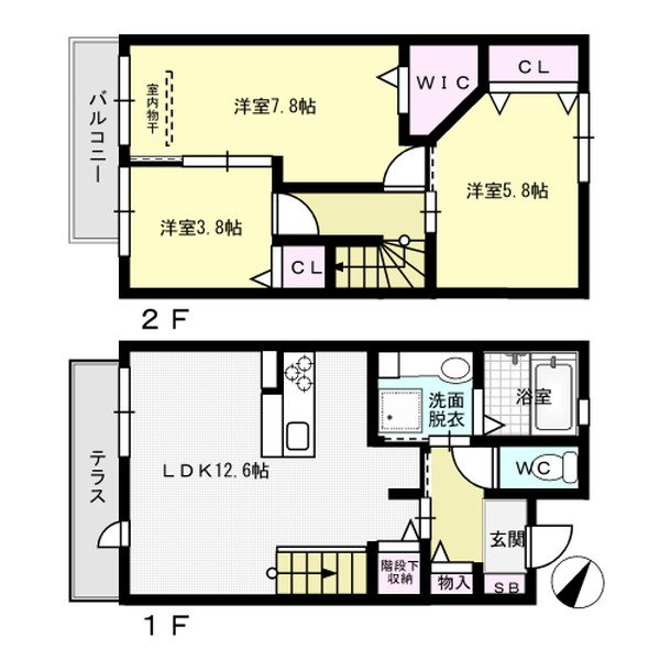 D-roomウィスタリア 102号室 間取り