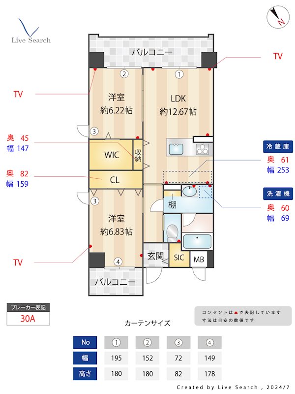 ベルポスト博多 503号室 間取り