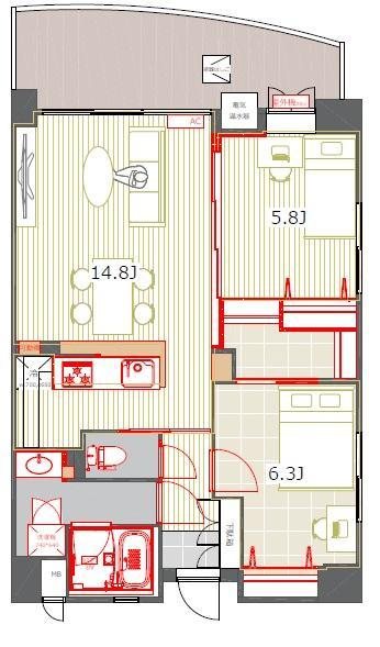 アントゥール薬院 間取り