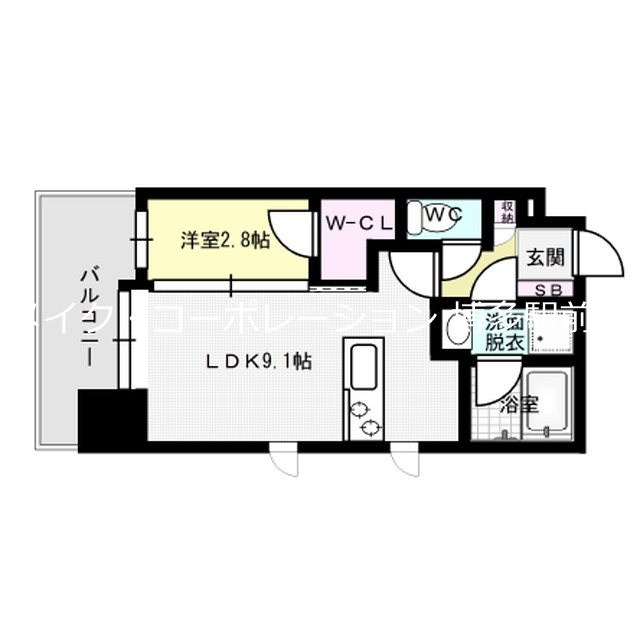 LANDIC STUDIO博多 間取り