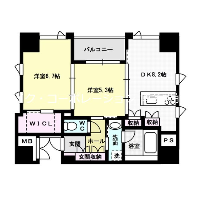 エンクレスト博多THE TIME  間取り