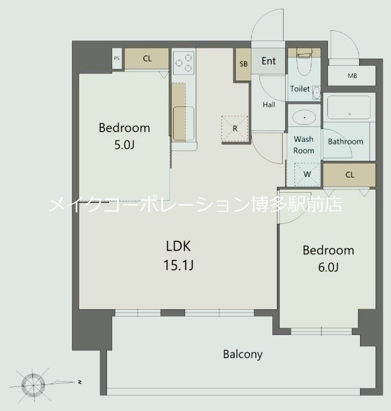 エンクレストパサージュ博多  間取り