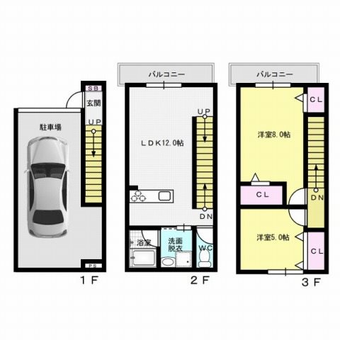 FS GARAGE 小戸 間取り