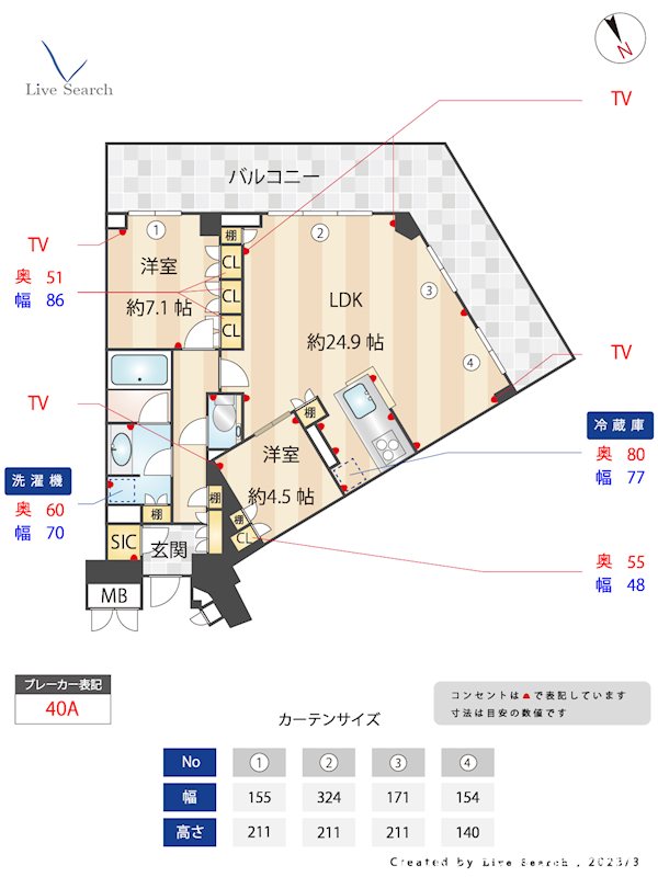 ザ・パークハウス福岡タワーズWEST 間取り