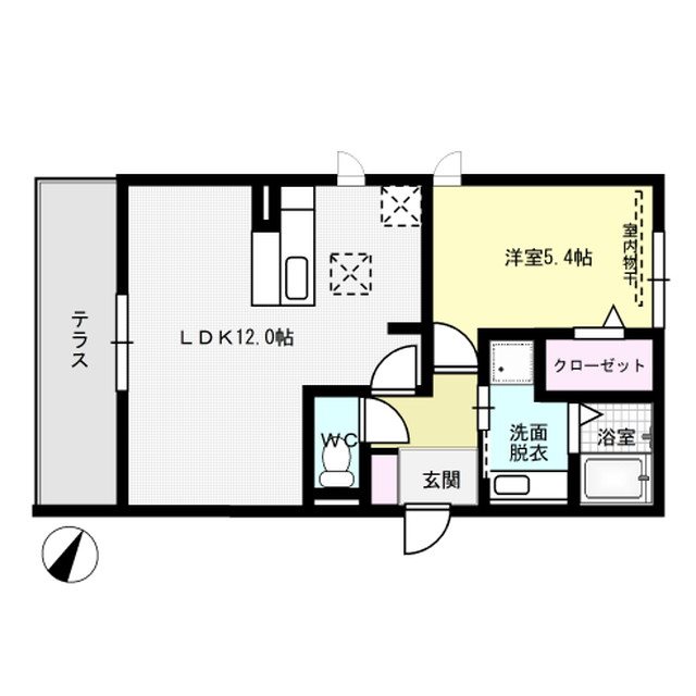 D-room筑紫通り 弐番館 間取り図