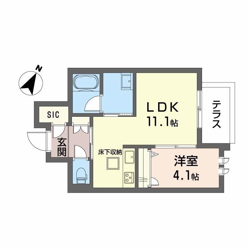 メゾン ド シルヴィア 101号室 間取り