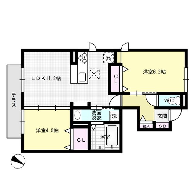 D-room南福岡Ⅰ 102号室 間取り