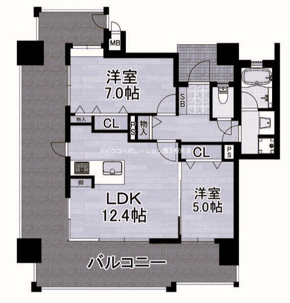 エイルマンション博多駅 間取り