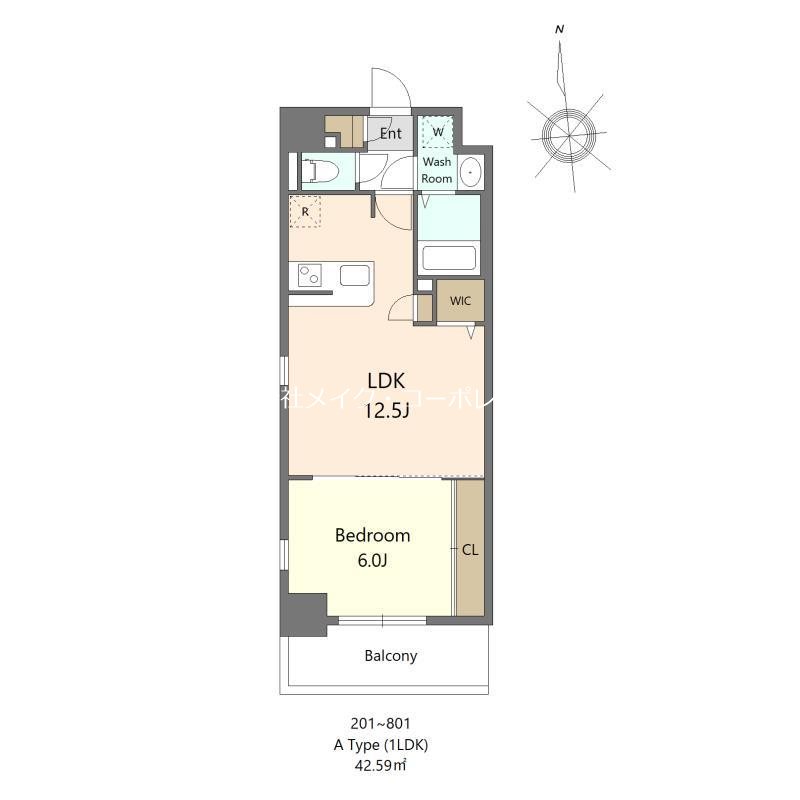 S-RESIDENCE大濠公園achieve 間取り