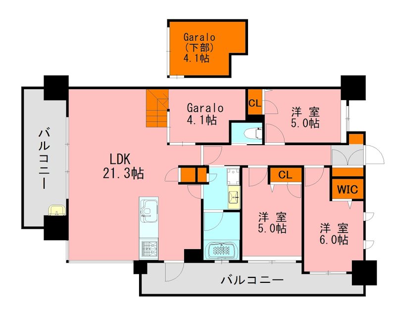 パークアソシア室見河畔 間取り