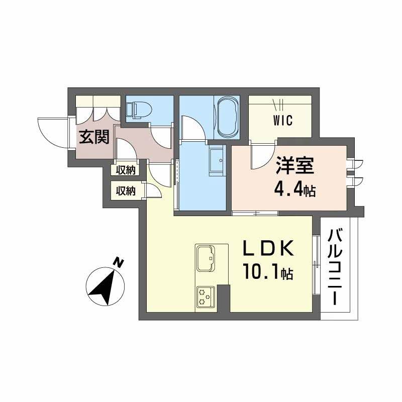 メゾン ド シルヴィア 203号室 間取り