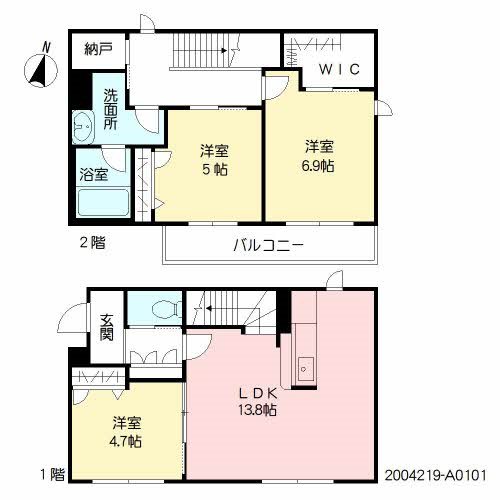 シャーメゾンT＆S 101号室 間取り