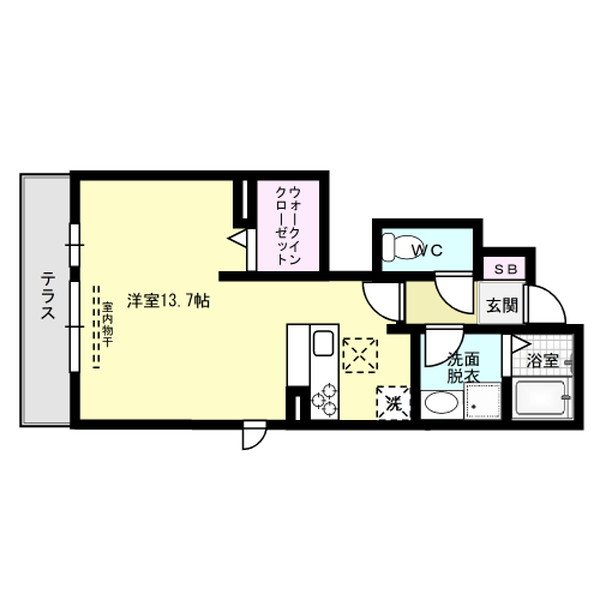 エウロス平尾 101号室 間取り
