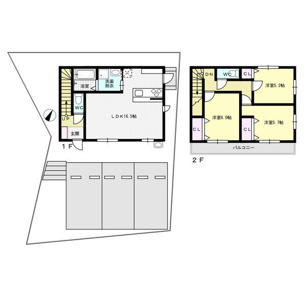 永隈貸家 間取り図