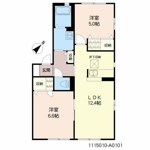 エトワール筒井 101号室 間取り