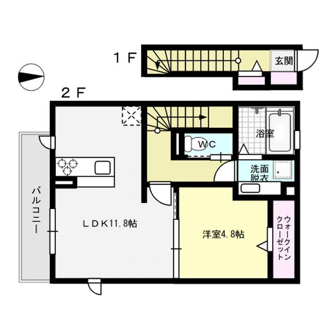 ブラン惣利 201号室 間取り