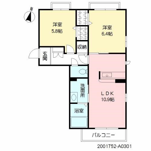 間取り ディアコート・ヴィラ 間取り図