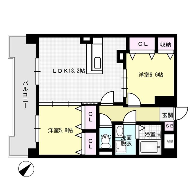 間取り サン・ビオ空港通り 間取り図