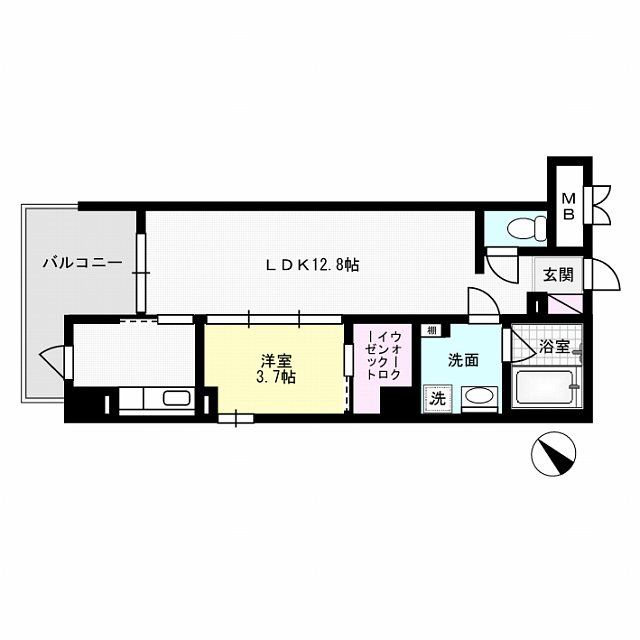 シャルマン愛知 502号室 間取り