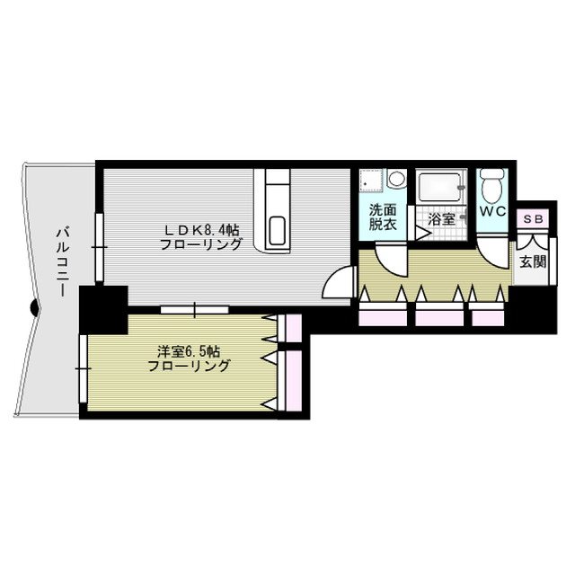 ロイヤルコンフォート渡辺通り   間取り