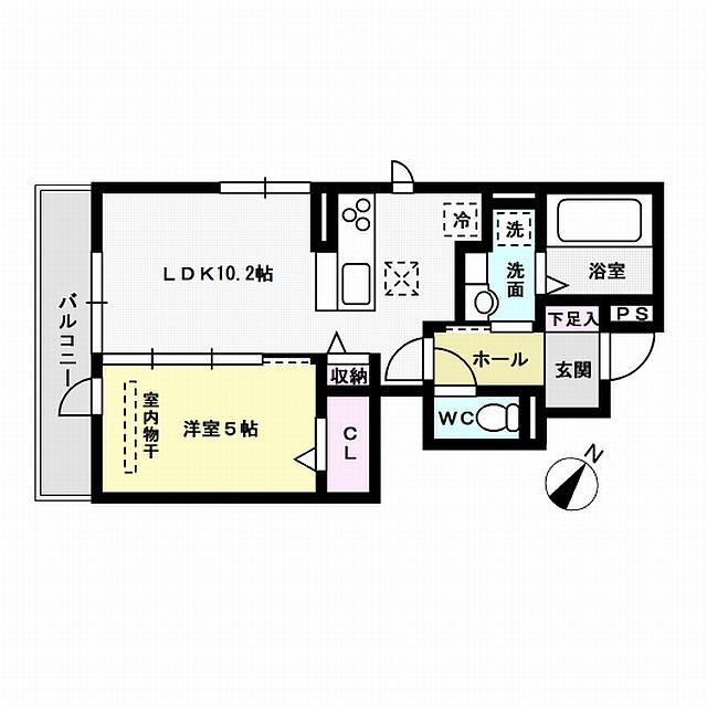 プレジール下大利弐番館 間取り図