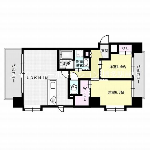 ラ・フルール博多駅南 間取り