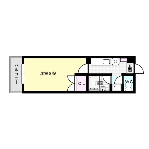 プレッソ21 102号室 間取り