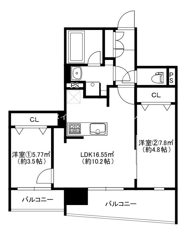 ベッドルーム MODERNPALAZZOSouth薬院 ベッドルーム