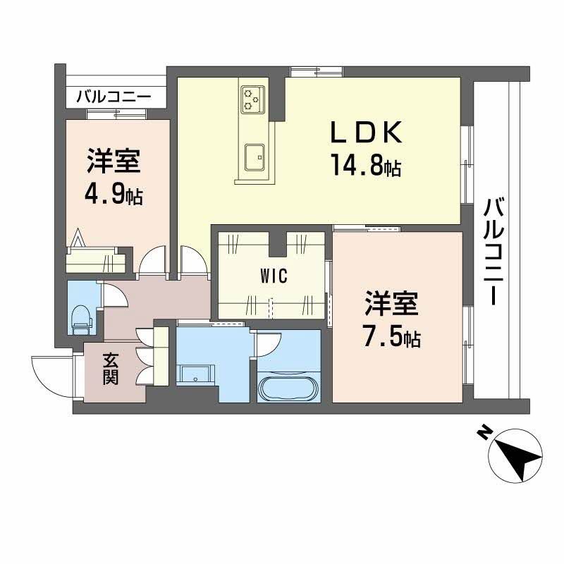 メゾン パルク 清水 201号室 間取り