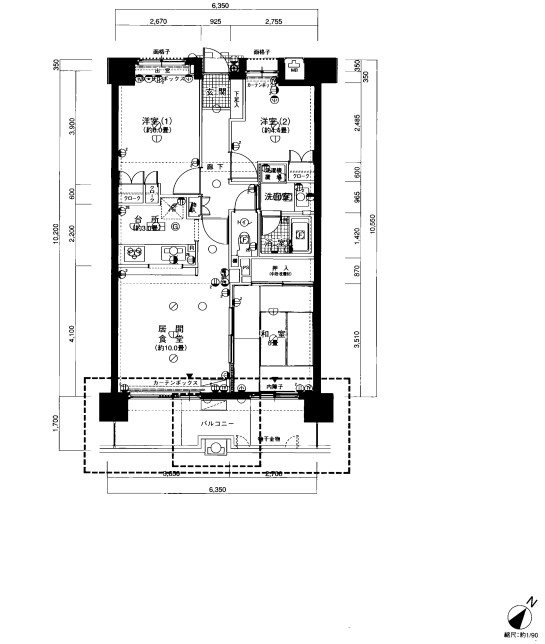 平尾駅前パークホームズ 間取り