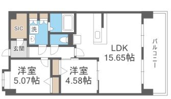 Lasante大橋リバーサイドテラス 間取り