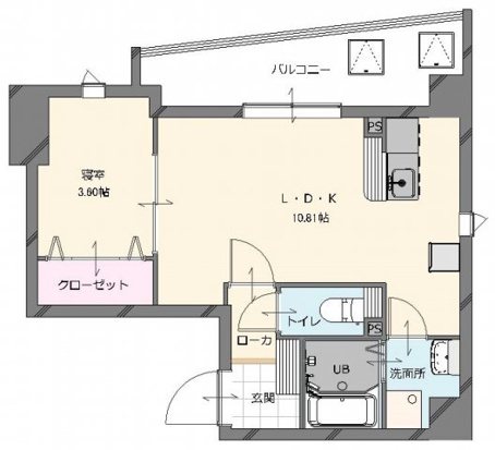 間取り La Cienega博多南 間取り図