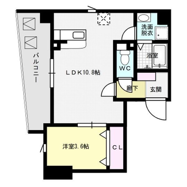 La Cienega博多南 603号室 間取り