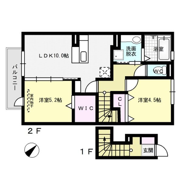 D-room博多南B棟 202号室 間取り