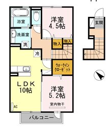 間取り D-room博多南B棟 間取り図