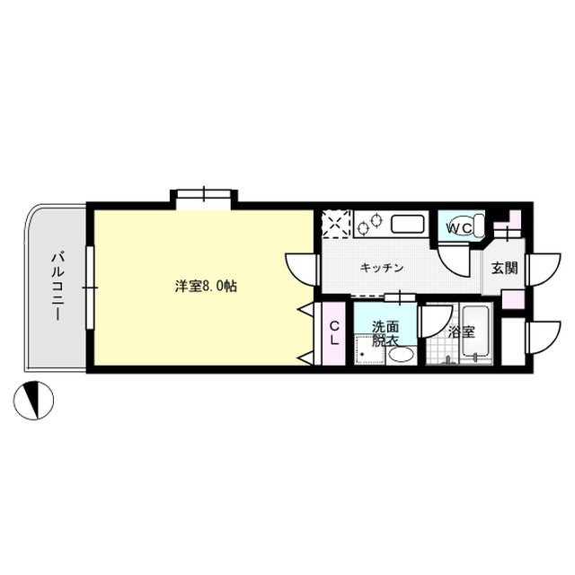 シャトー・ベラ 105号室 間取り