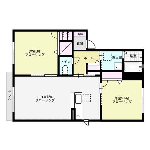 A-TパークハイムA棟 101号室 間取り