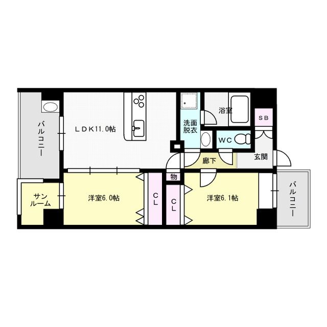 バルセロナ薬院  間取り