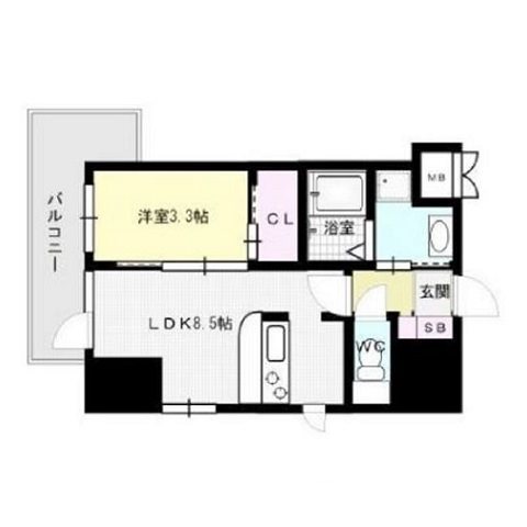 ネストピア西新Ⅱ～ネット無料 間取り