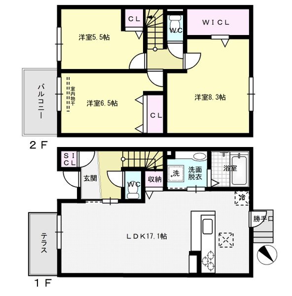 セルジェ竹下Y館 105号室 間取り