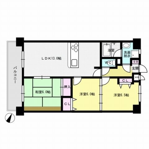エミネント西新 間取り