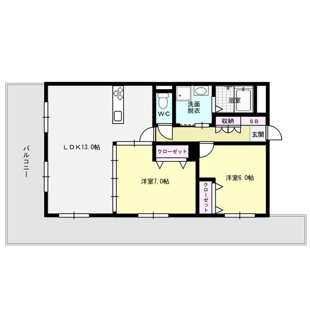 サンロージュ薬院駅前 間取り