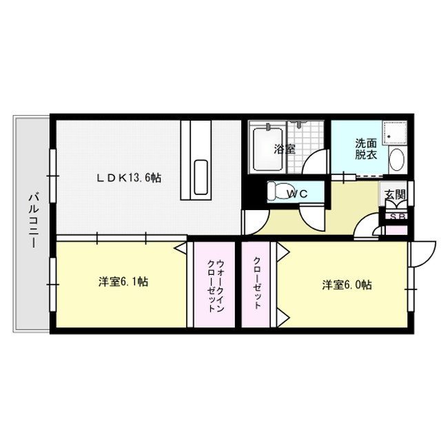 メゾンドリバティ那珂川 間取り図