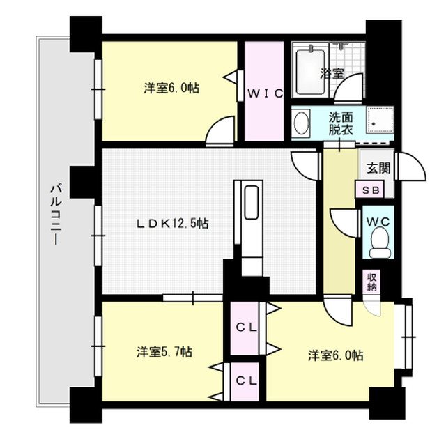 カラコレスV 406号室 間取り