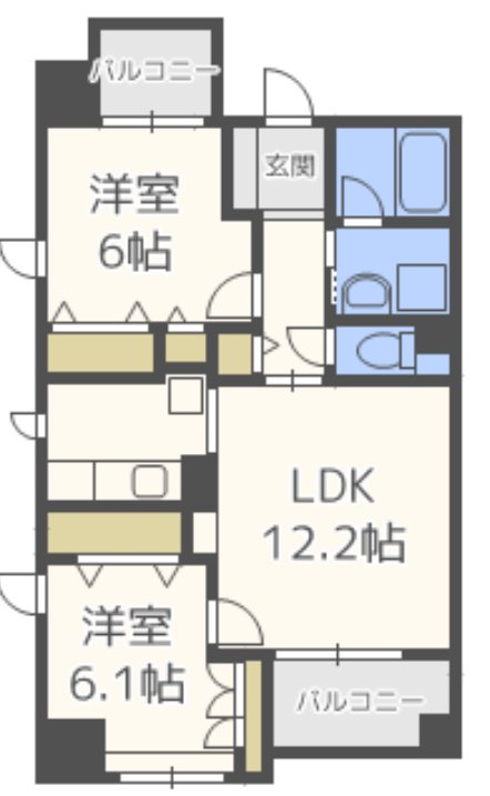 レジディア天神南 間取り