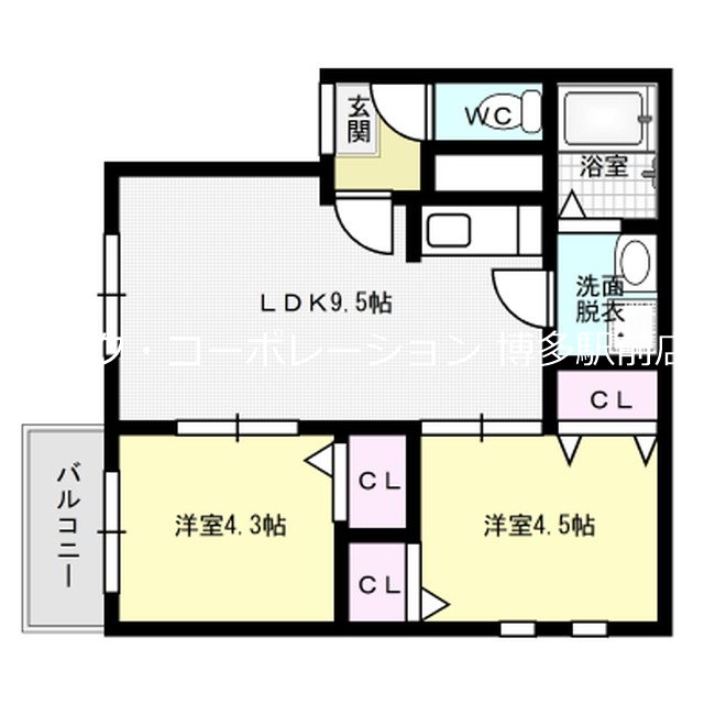 デプレNOB博多駅南 間取り